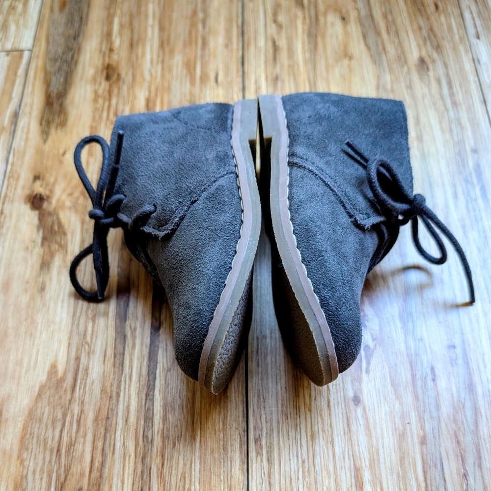 Janie and Jack Gray Suede Leather Chukka Boots Shoes Size 5 Boys